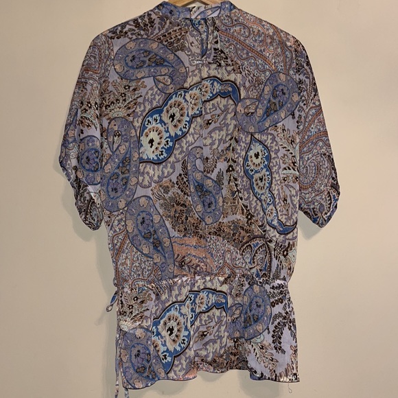 “Apt.9”  Bohemian paisley floral blouse size M - Picture 9 of 12
